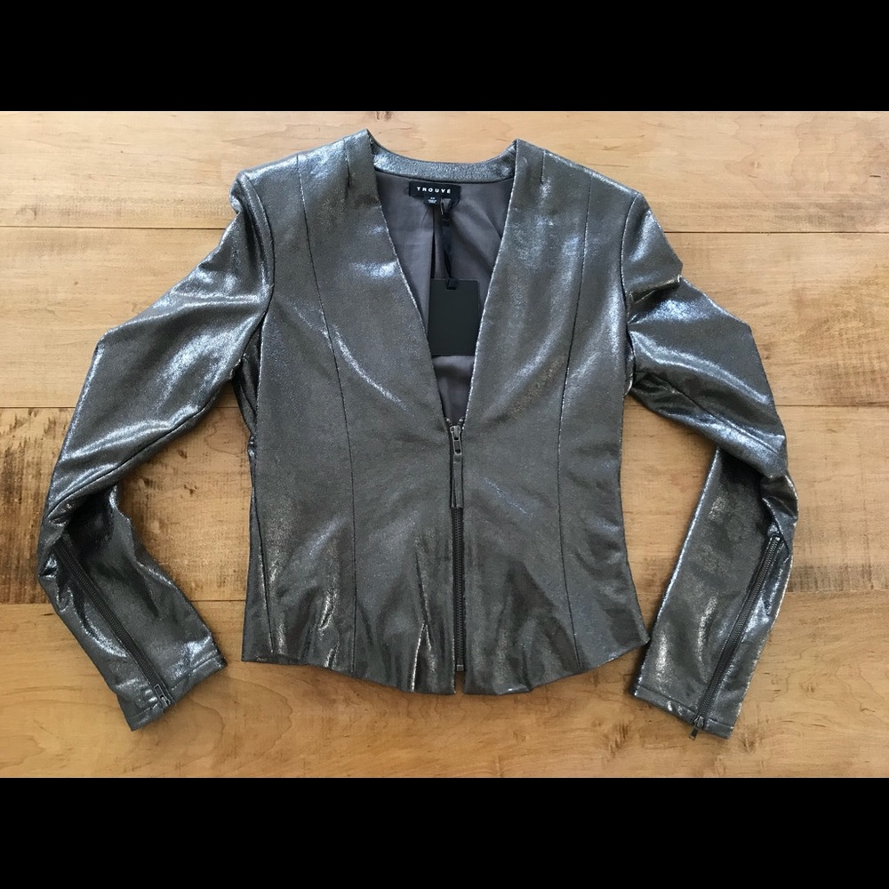 NWT Trouve Metallic Jacket